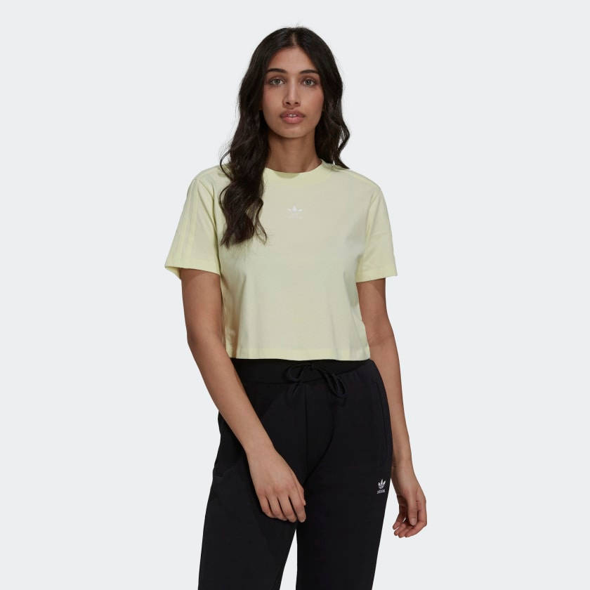 adidas Tennis Luxe Yellow Crop Tee