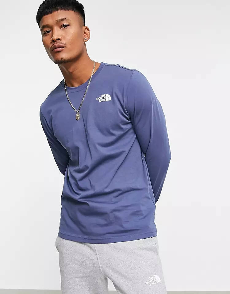The North Face Red Box Long Sleeve T-Shirt Vintage Indigo