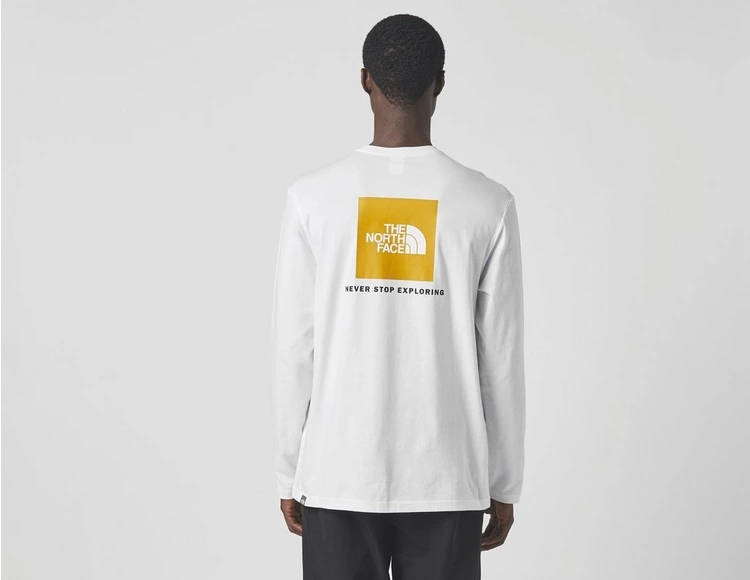 The North Face Red Box Long Sleeve T-Shirt White