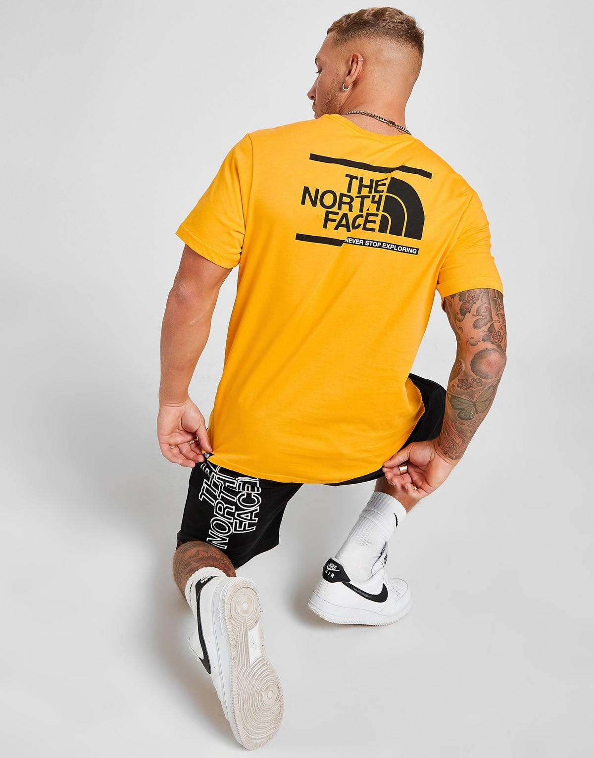 The North Face Two Line Box T-Shirt - Yellow | The Sole Supplier