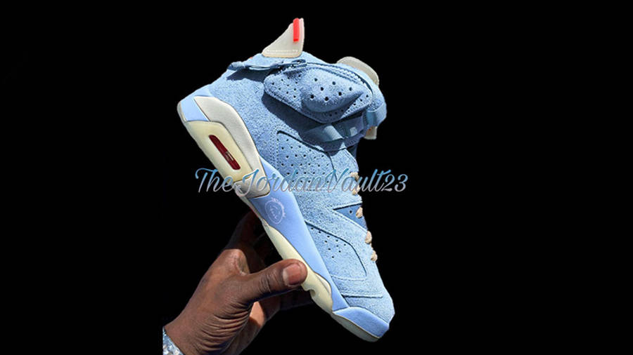 blue jordan 6 travis scott