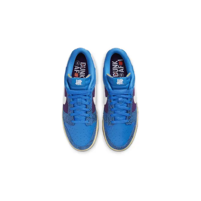 nike x undefeated dunk low blue purple