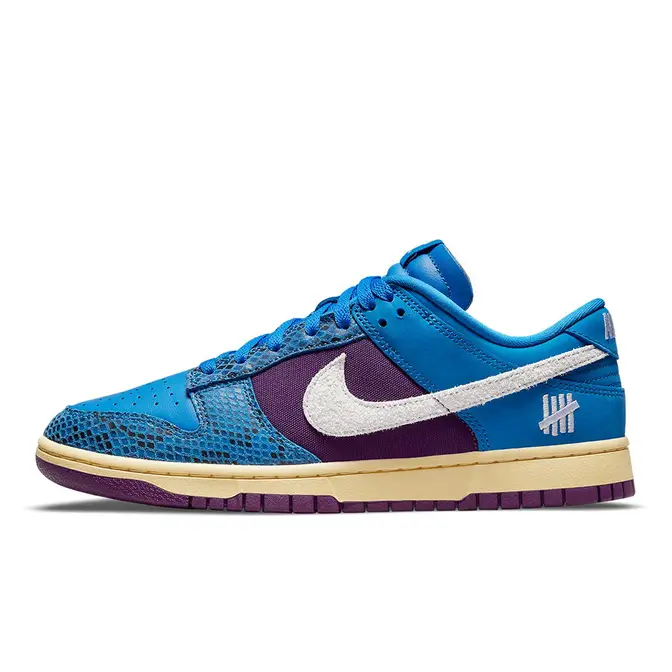 nike x undefeated dunk low blue purple