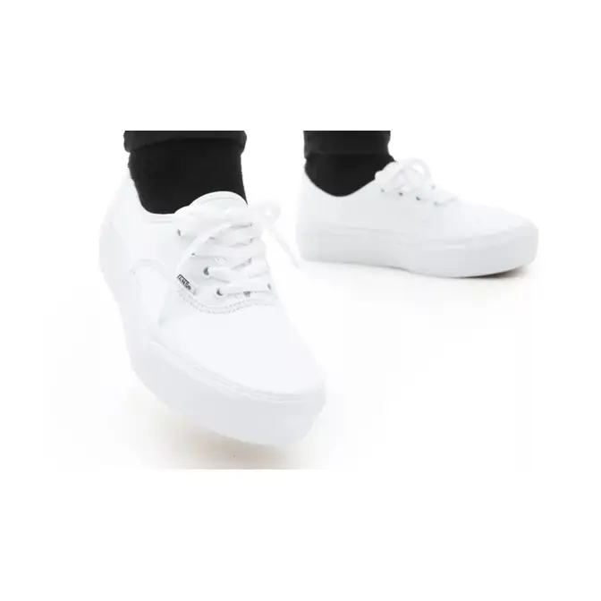 Authentic platform hot sale vans white