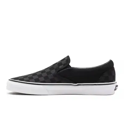 Vans checkered black and on sale grey