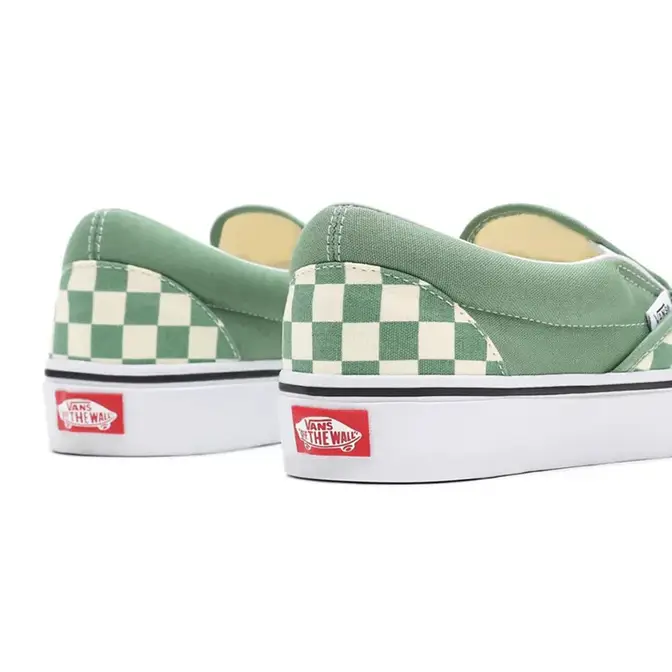 Vans checkerboard clearance slip on green