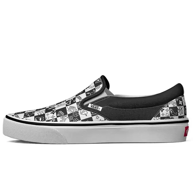 Vans Classic Slip-On Doodle Checkerboard Black | Where To Buy ...