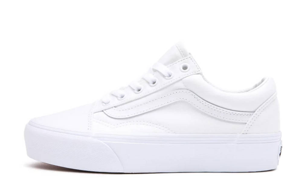 vans white old skool platform