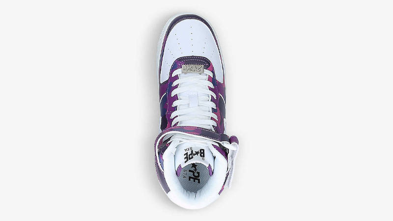 A BATHING APE BAPESTA Mid Camouflage Print Purple Middle