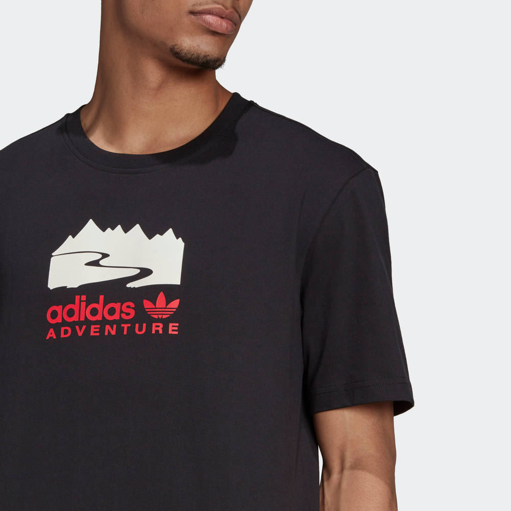 adidas Adventure Logo TShirt Black The Sole Supplier
