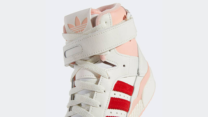 adidas Forum 84 High Pink Glow Vivid Red Closeup