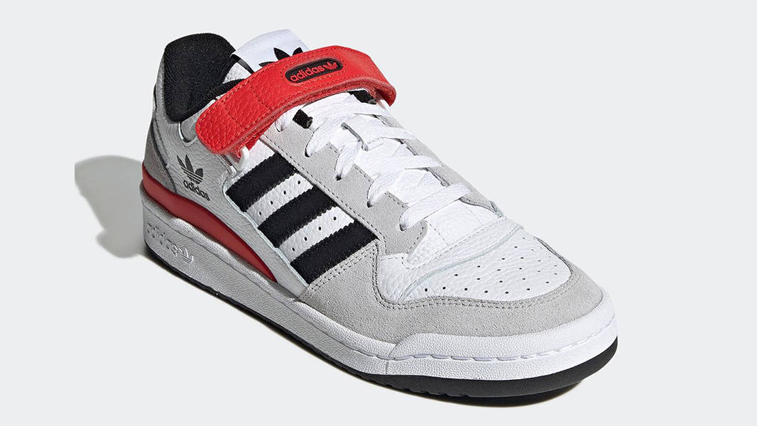adidas Forum Low White Grey Black Red GY3249 Side
