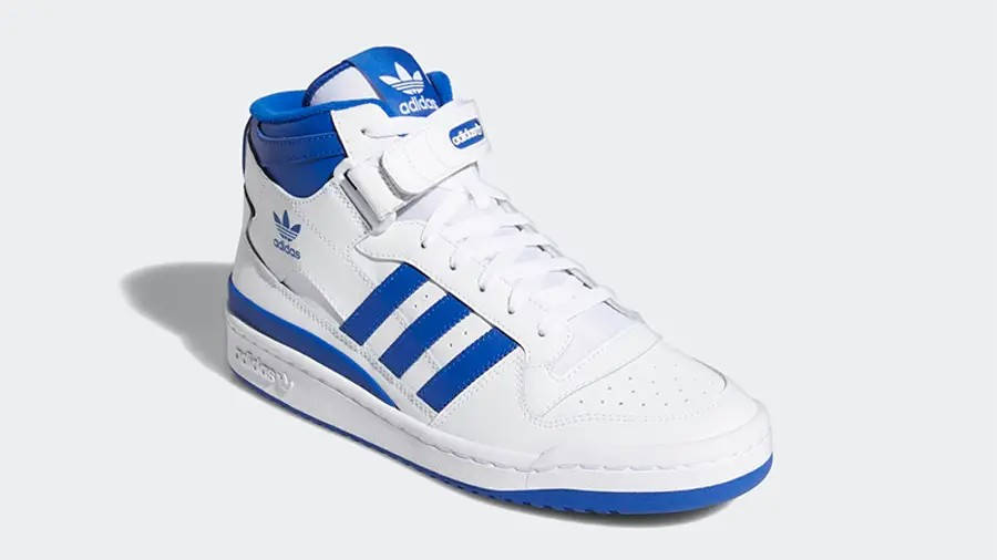 blue and white adidas high top