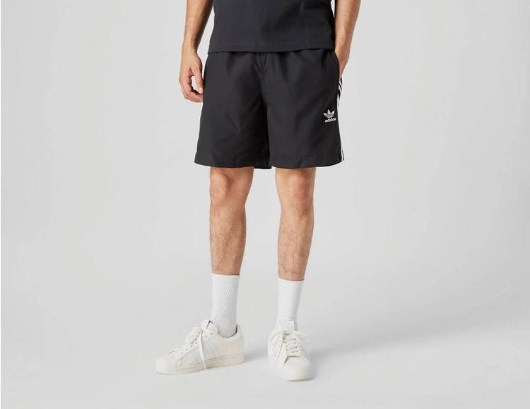 adidas Originals 3-Stripe Swim Shorts Black