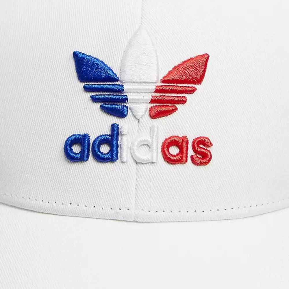 adidas Originals Classic Trefoil Baseball Cap White Detail 2