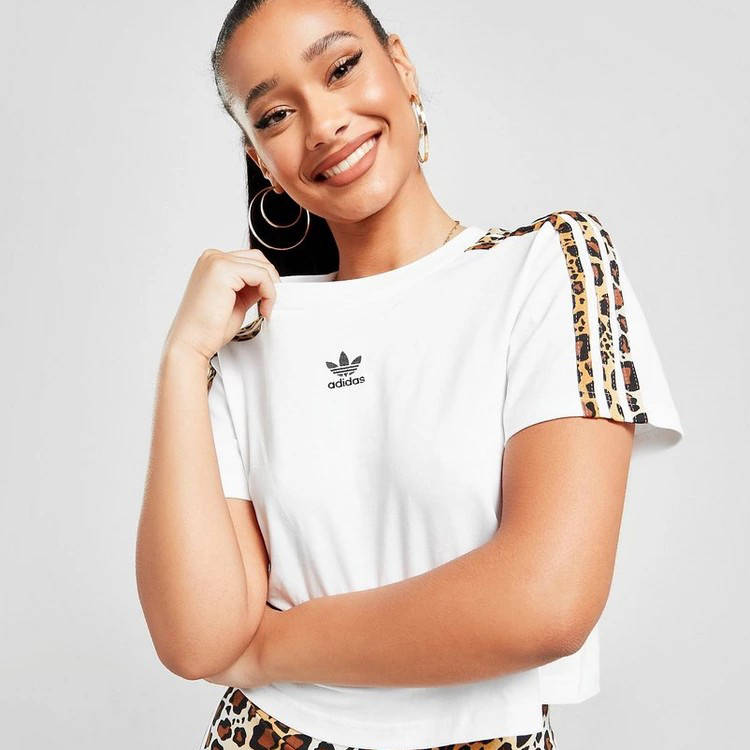 adidas Originals Leopard Luxe Crop T-Shirt