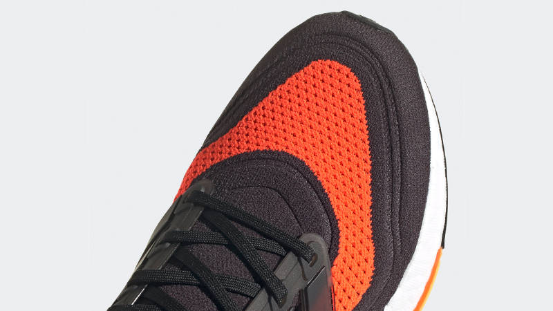 adidas Ultra Boost 21 Carbon Solar Red Closeup