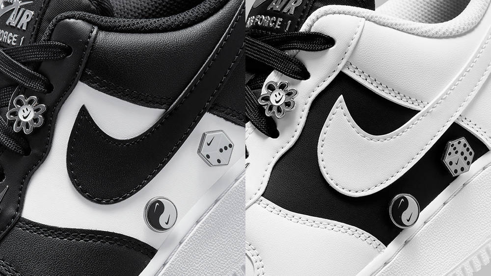 Image via Nike This Nike Air Force 1 Collection Comes With Funky Metallic Pins