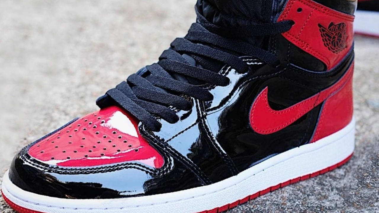 air jordan 1 high retro patent bred 2