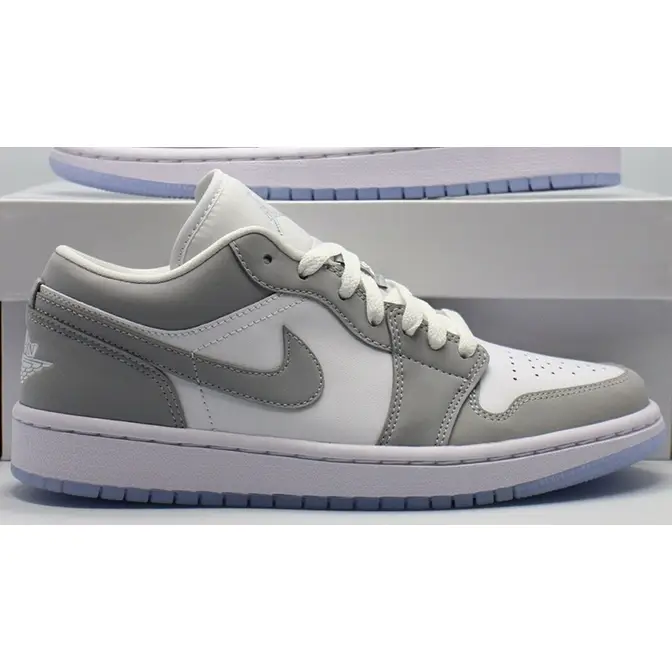 Air Jordan 1 Low White Wolf Grey Womens, DC0774-105