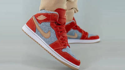 air jordan 1 mid red denim