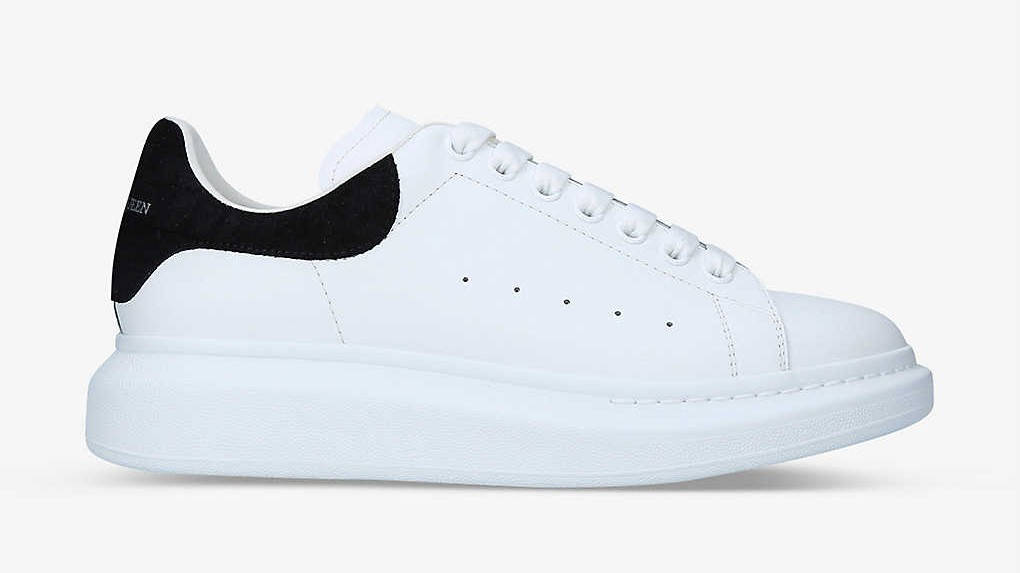 Alexander McQueen Crocodile-Embossed Suede and Leather Trainers