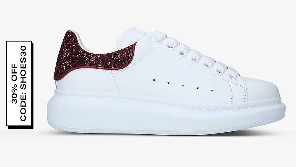 Alexander McQueen Runway Glitter-Panel White