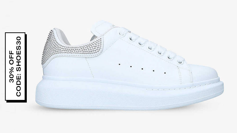 Alexander McQueen Runway Studded-Sole Leather White