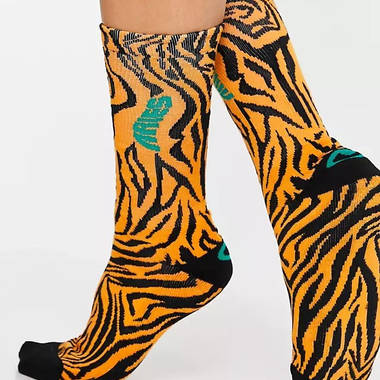 Aries Tiger Print Socks