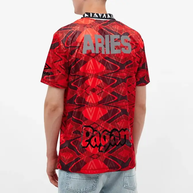 Aries x Umbro Football Jersey Red Black | Where To Buy | UMAR60000 
