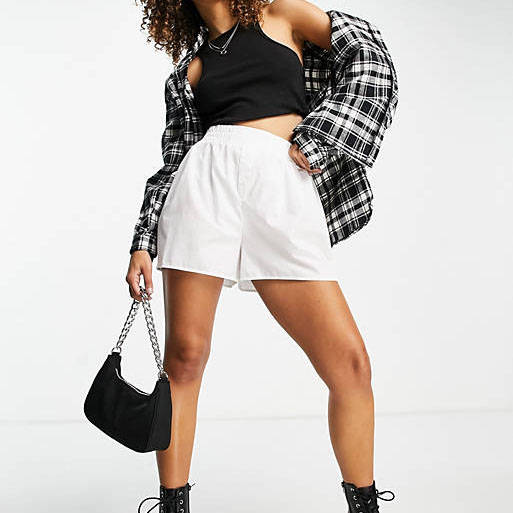 asos design boxer shorts white