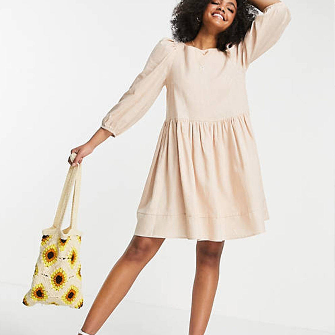 ASOS DESIGN Linen smock dress