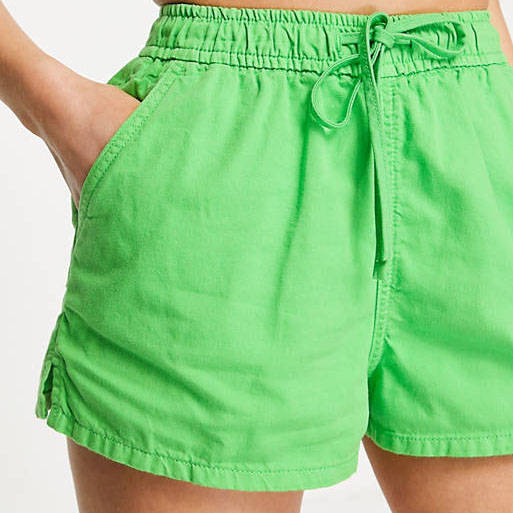 asos design shorts green