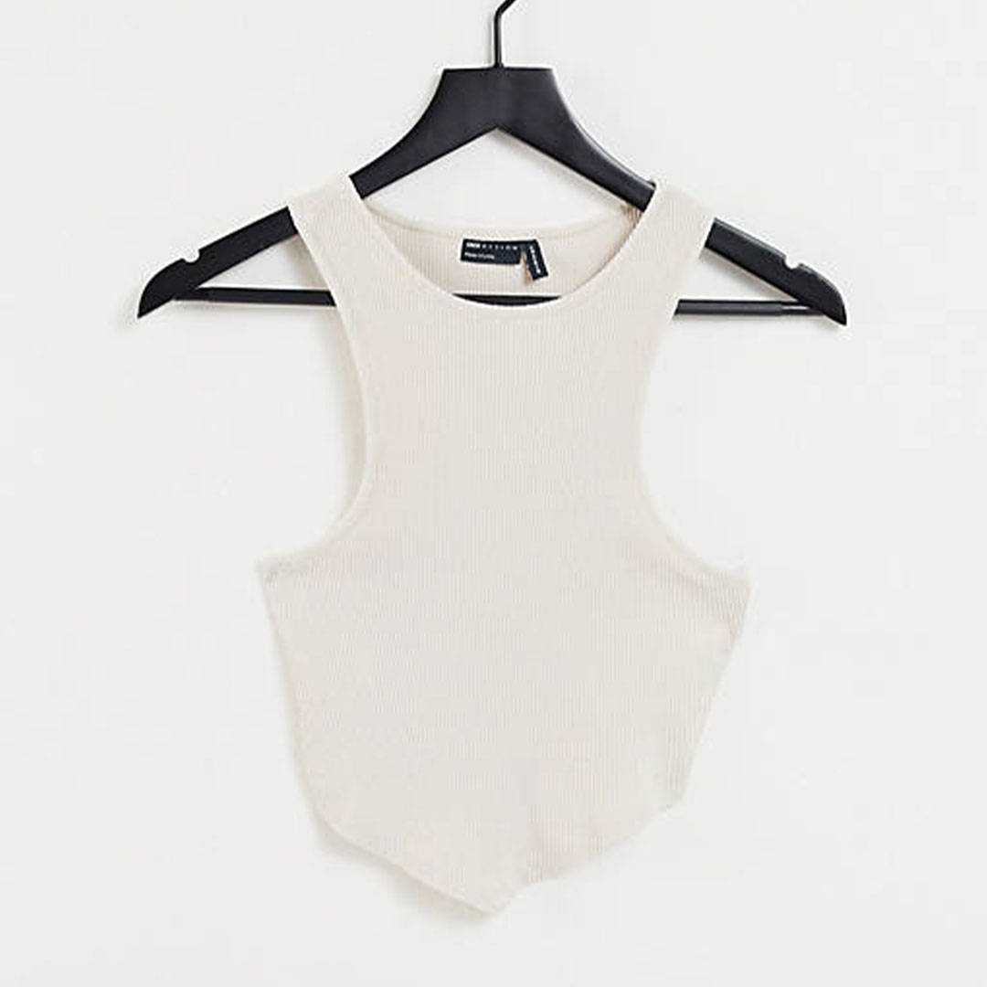 ASOS DESIGN vest top with scarf hem