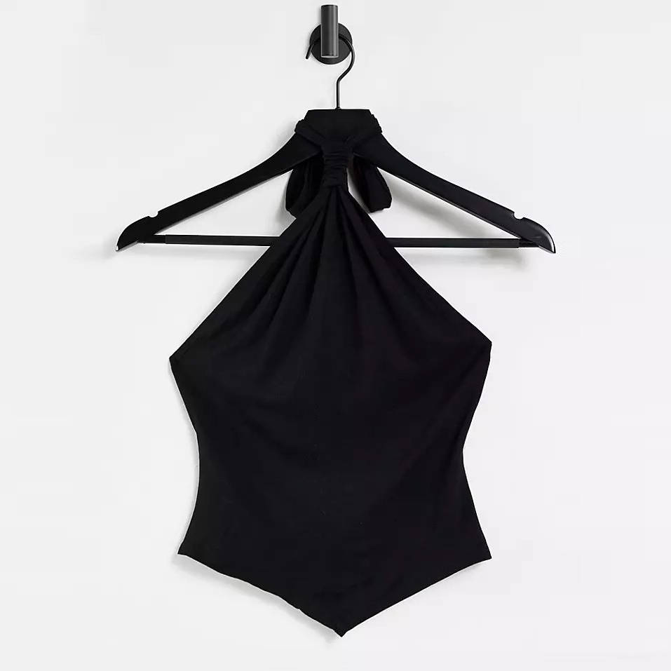 ASOS LUXE Knot Halter Top