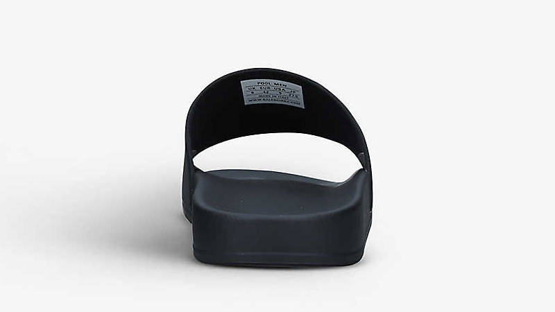 Balenciaga Logo Pool Slide Black Back