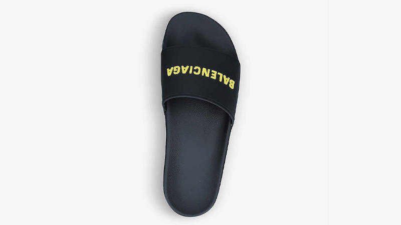 Balenciaga Logo Pool Slide Black Middle