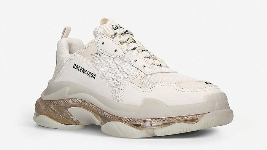 balenciaga triple s white beige