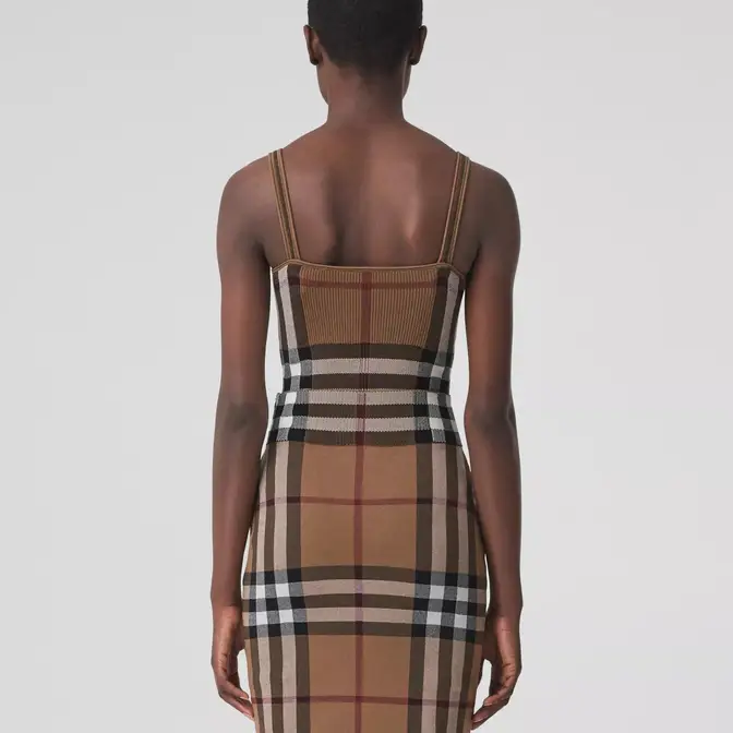 Burberry Check Intarsia Cotton Silk Blend Bodysuit | Where To Buy 