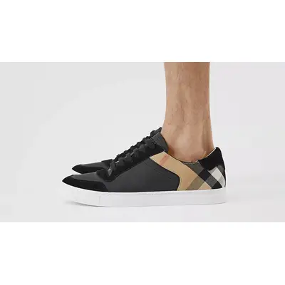 Burberry leather suede discount and house check sneakers