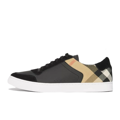 Burberry House Check Leather Suede Black 80241241