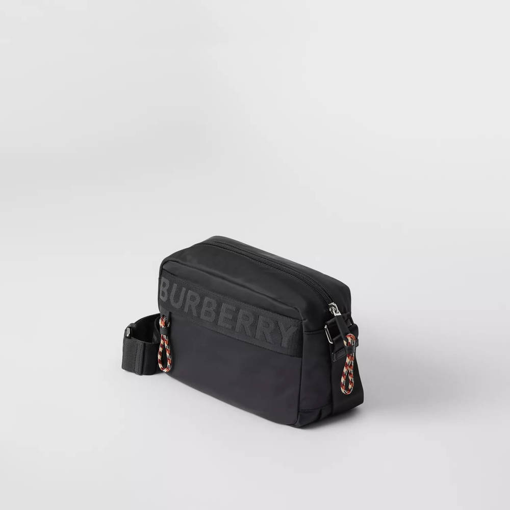 Burberry Logo Detail ECONYL Crossbody Bag Black The Sole Supplier
