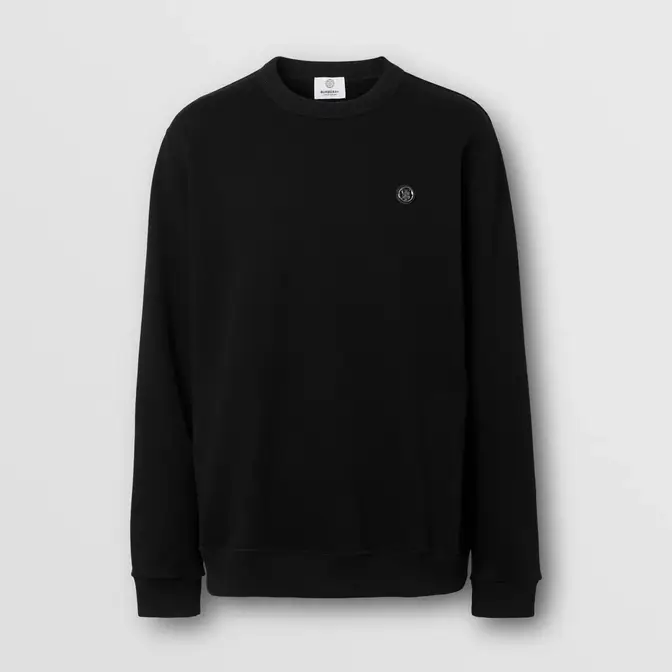 Плащ burberry новий Applique Cotton Sweatshirt Black Front