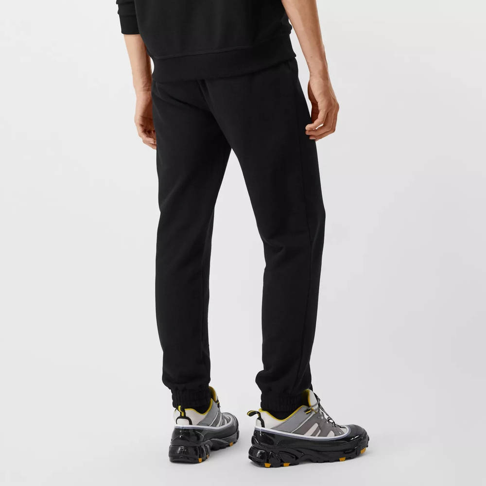 Burberry Monogram Motif Cotton Jogging Pants - Black | The Sole Supplier