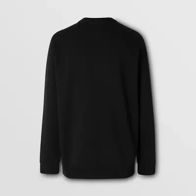 Burberry WOMEN JEWELLERY Cotton Sweatshirt Black Back 2