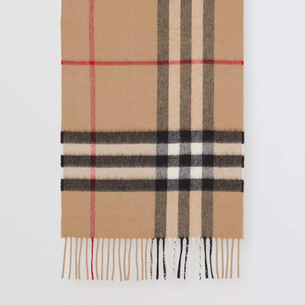 Burberry The Classic Check Cashmere Scarf Archive Beige The Sole