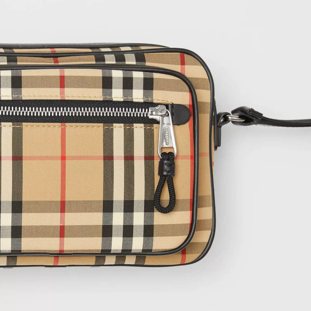Burberry Vintage Check and Leather Crossbody Bag - Beige | The Sole ...