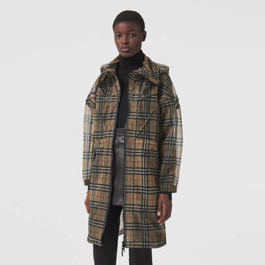 Burberry Vintage Check Mesh Parka Burberry Vintage Check Mesh Parka