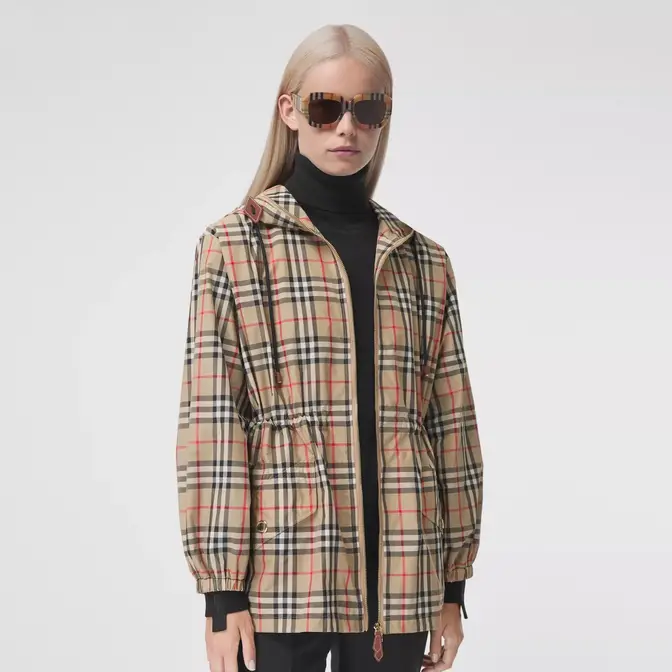 Burberry Vintage Check Recycled Polyester Hooded Jacket | Where To 