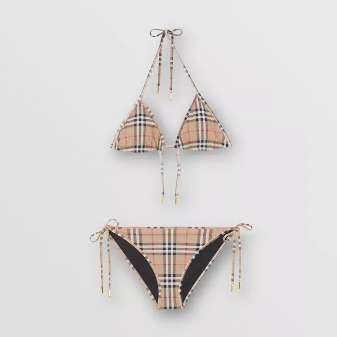 Burberry Vintage Check Triangle Bikini